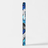 Samenstelling van witte en blauwe vlinders iPhone hoesje (Linkerkant)