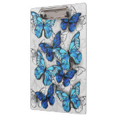Samenstelling van witte en blauwe vlinders klembord (Links)
