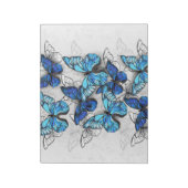 Samenstelling van witte en blauwe vlinders notitieblok (Gedraaid)
