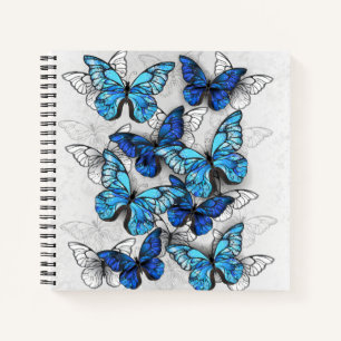 Samenstelling van witte en blauwe vlinders notitieboek