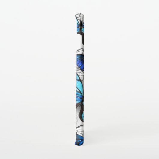 Samenstelling van witte en blauwe vlinders samsung galaxy hoesje (Rechterkant)