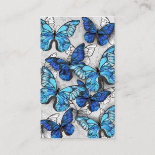 Samenstelling van witte en blauwe vlinders visitekaartje