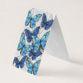 Samenstelling van witte en blauwe vlinders visitekaartjes (Voorkant)