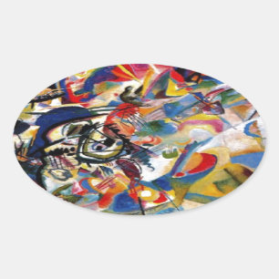 Samenstelling VII van Kandinsky Ovale Sticker
