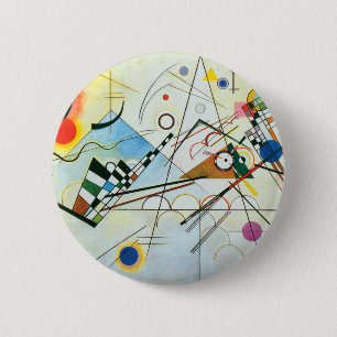 Samenstelling VIII door Wassily Kandinsky Ronde Button 5,7 Cm