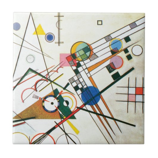 Samenstelling VIII door Wassily Kandinsky Tegeltje (Voorkant)