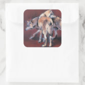 Samenstelling Wolf 2001 Vierkante Sticker (Tas)