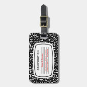 samenstellingsboek bagagelabel (Voorkant verticaal)