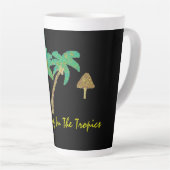 Samenvatting in de tropen latte mok (Rechterhoek)