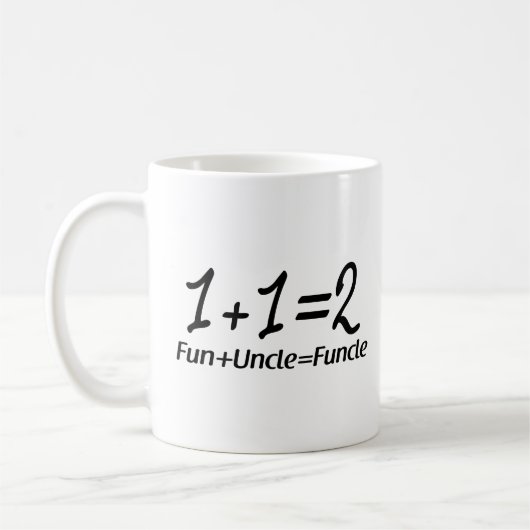 Samenvatting wiskunde - 1+1=2 Fun+oom=Funs Koffiemok (Links)