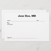 Samenvoegd recept pad briefpapier (Voorkant / Achterkant)