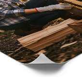 Samenwerken aan Stack Wood Poster (Hoek)