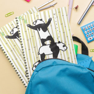 Samenwerkende notitieboek panda