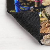 Samenwerking van Fubby poppetjes op een houtwerkpl Muismat (Hoek)