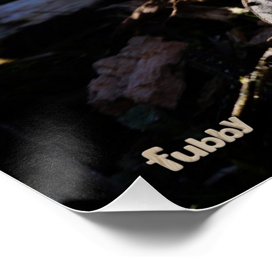 Samenwerking van Fubby poppetjes op een houtwerkpl Perfect Poster (Hoek)