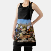 Samenwerking van Fubby poppetjes op een houtwerkpl Schort (Insitu)