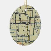 Samenwerkings- en oude kaart keramisch ornament (Rechts)