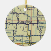 Samenwerkings- en oude kaart keramisch ornament (Voorkant)