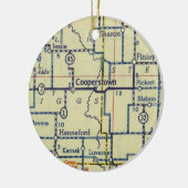 Samenwerkings- en oude kaart keramisch ornament (Links)