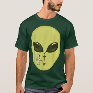 Samenzwering Groei Cartoon Humor Avocado Astronaut T-shirt