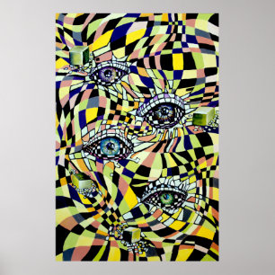 Samenzwering iedereen ziet de Waterverf van het oo Poster