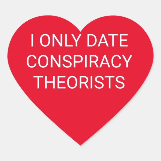 Samenzweringstheorist Hart Sticker (Voorkant)