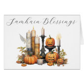 Samhain Blessings Kaart (Voorkant Horizontaal)