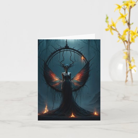 Samhain Blessings Kaart (Gele Bloem)