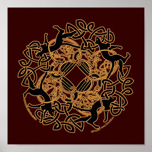 Samhain Cats Celtic Art Prints (Voorkant)