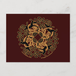 Samhain Celtic Cats Knotwork Cartes postales