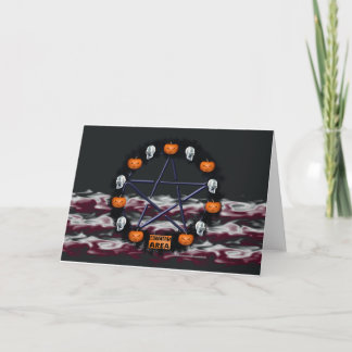 Samhain Gothic Wreath Wenskaart Kaart
