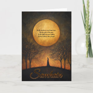 Samhain-herfstgroetkaart, aanpasbaar bedankkaart