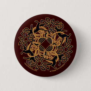 Samhain Keltische Katten Knotwerk Pinnen en Button