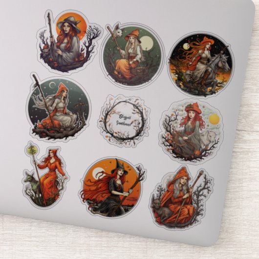 Samhain Pagan Vinyl Sticker Set (Detail)