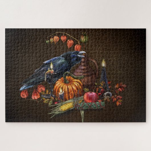 Samhain ritueel met raven legpuzzel (Horizontaal)