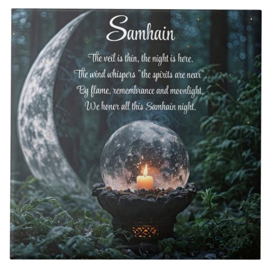 Samhain Sabbat Decor Tegeltje (Voorkant)