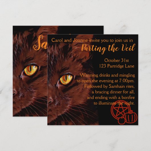 Samhain uitnodiging (Voorkant / Achterkant)