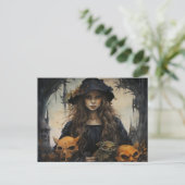 Samhain Witch briefkaart (Staand voorkant)