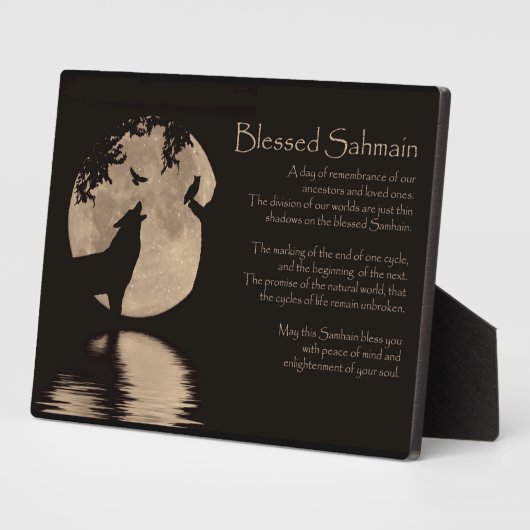 Samhain Wolf Owl Raven Decor Fotoplaat (Zijkant)