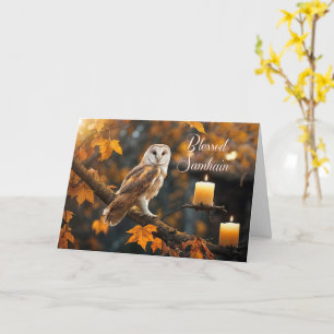 Samhain Zegen met mooie mystieke afbeelding van ui Kaart