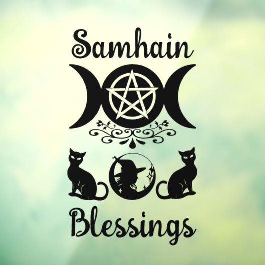 Samhain Zegeningen Celtic Wiccan Halloween Raamsticker (Vel 3)