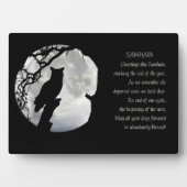 Samhain zegeningen met Uil Pagan Fotoplaat (voorkant)