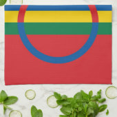 sami gens drapeau de serviettes scandinavia (Plié)