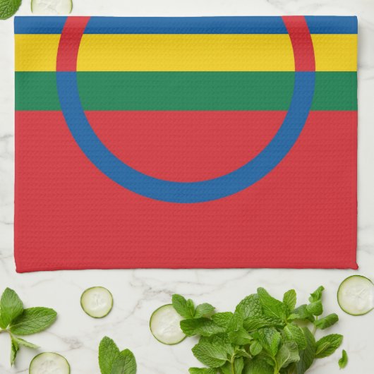 sami gens drapeau de serviettes scandinavia (Plié)