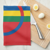 sami gens drapeau de serviettes scandinavia (Quart Plié)