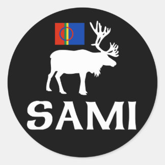 Sami, het volk van acht seizoenen ronde sticker