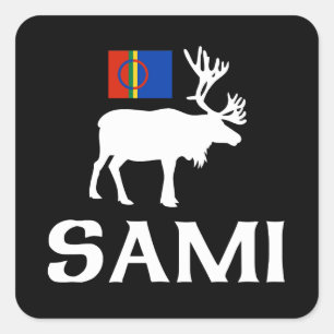 Sami, het volk van acht seizoenen vierkante sticker