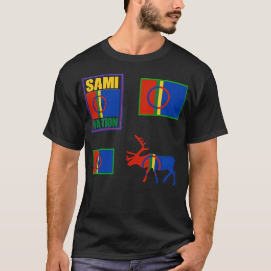 Sami Nation. Sami-vlag. T-shirt (Voorkant)
