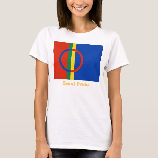 Sami Pride T-Shirt Women's (geel) (Voorkant)