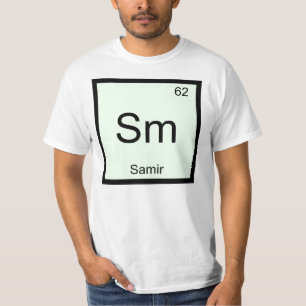 Samir Naam Chemie Element Periodiek Systeem T-shirt